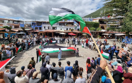 وقفة في تطوان المغربية تضامنًا مع غزة ودعمًا لإعمارها