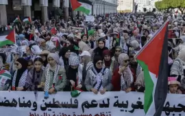 وقف تضامنية في المغرب نصرًة لغزة