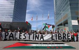 في ذكرى وعد بلفور  وقفة احتجاجية أمام السفارة البريطانية في  مدريد