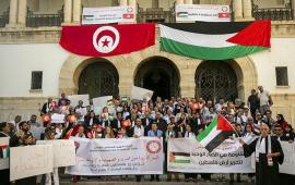 في تونس وقفة تضامنية مع الأسرى الفلسطينيين المفرج عنهم