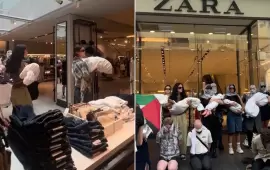 متواطئة بالإبادة.. نشطاء يسلمون "زارا" في غلاسكو رسالة للدعوة إلى مقاطعتها