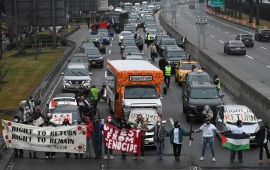 احتجاجات في نيويورك ضد فعالية تروج لتجنيد المستوطنين