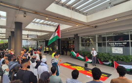 احتجاج أسترالي رفضًا لزيارة رئيس كيان الاحتلال