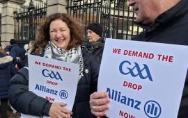 "دبلن من أجل فلسطين" احتجاج أسبوعي أمام البرلمان الأيرلندي ضد دعم "أليانز" للاحتلال