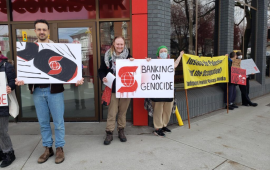 حركة المقاطعة تشيد بقطع بنك سكوتيا علاقاته بتسليح الاحتلال