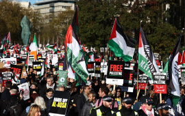 في لندن  اتهام منظمي مسيرة مؤيدة لفلسطين بتحدي أوامر الشرطة