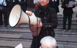 وقفة احتجاجية في ليون تضامنًا مع المرأة الفلسطينية