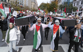 مظاهرة في واشنطن رفضًا لـ"مجلس السلام" وتنديدًا بالإبادة