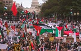 أمام الكونغرس الأمريكي ناشطون يطالبون مجلس الشيوخ بوقف تسليح الاحتلال