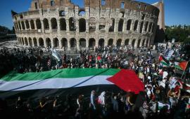 لا للملوك.. مظاهرة تضامنية مع فلسطين في روما