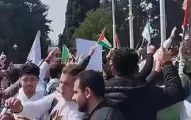 مظاهرة حاشدة لطلاب جامعة حلب  تضامنًا مع الأقصى والأسرى