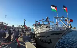 سفن تركية تستقبل "أسطول الصمود" في ميناء مرمريس تمهيدًا للإبحار إلى غزة