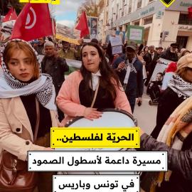 الحريّة لفلسطين..مسيرة داعمة لأسطول الصمود في تونس وباريس