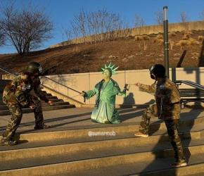 عرض رمزي في واشنطن لتسليط الضوء على فلسطين