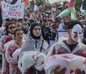 "أوقفوا الإبادة الجماعية".. آلاف المحتجين يتظاهرون في ألمانيا دعمًا لغزة