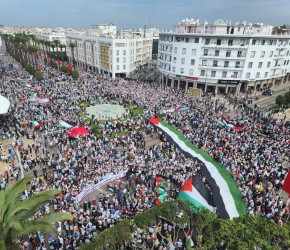 مظاهرات مغربية في 56 مدينة تضامنًا مع أسطول الصمود