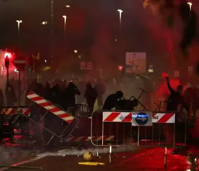 احتجاج في أوديني على مشاركة الاحتلال في تصفيات كأس العالم