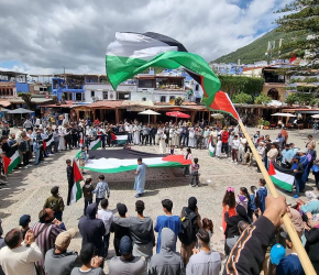 وقفة في تطوان المغربية تضامنًا مع غزة ودعمًا لإعمارها