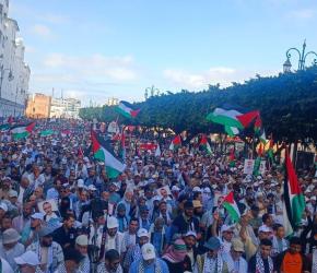 تنديدًا بقرصنة "أسطول الصمود".. مظاهرات حاشدة في المغرب نصرًة لغزة