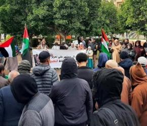 "جرح واحد من غزة لفاشر".. وقفة تضامنية في المغرب نصرًة لغزة ودعمًا للسودان