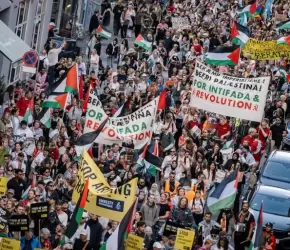 نشطاء في الدنمارك ينظمون مسيرة تضامن مع الشعب الفلسطيني