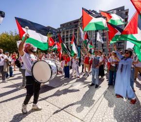 مسيرة “الخط الأحمر لغزة” تحشد عشرات الآلاف في بروكسل