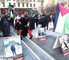 احتجاج في ليون يطالب بإنهاء الإبادة وفرض عقوبات على الاحتلال