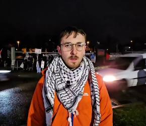 مظاهرة بريطانية أمام معرض عسكري احتجاجًا على تسليح الاحتلال