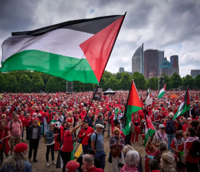 ربع مليون متظاهر في أمستردام يطالبون بوقف الإبادة في غزة