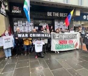 ألغت برنامج يدعم فلسطين .. احتجاج أمام مقر القناة الرابعة في غلاسكو