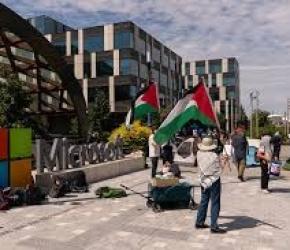 موظفو "مايكروسوفت" يقيمون مخيم "ساحة شهداء فلسطين"...إطلاق مخيم أنس الشريف أمام القنصلية الإسرائيلية في هيوستن