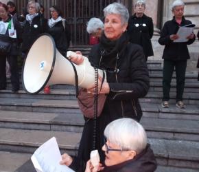 وقفة احتجاجية في ليون تضامنًا مع المرأة الفلسطينية