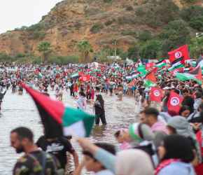 ندوة صحفية تونسية لدعم نشطاء أسطول الصمود الموقوفين