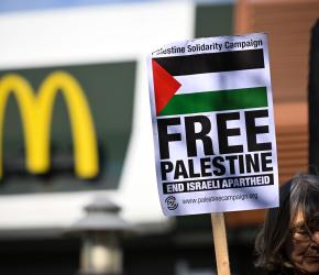 بلاك روك وفانغارد يتربحون من وكلاء علامة ماكدونالدز في العالم ويستثمرون في شركات سلاح أمريكية