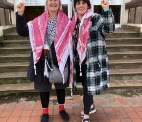 انتصار ميداني.. إسقاط التهم عن ناشطتين من حركة فلسطين