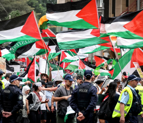 احتجاجات تضامنية تلغي حفل البحرية الملكية في سيدني