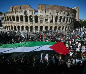 لا للملوك.. مظاهرة تضامنية مع فلسطين في روما