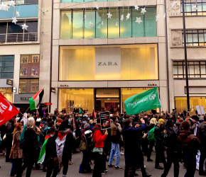 "لن ندعم اقتصاد الإبادة" احتجاج أمام أحدى متاجر "زارا" في غلاسكو