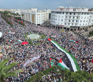 مظاهرات مغربية في 56 مدينة تضامنًا مع أسطول الصمود