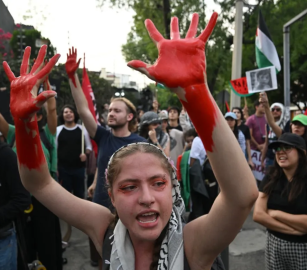 احتجاج تضامني يحاصر سفارة الاحتلال في المكسيك