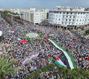 "من الرباط إلى غزة.. مقاومة وعزة" مظاهرات مغربية تضامنًا مع القضية الفلسطينية