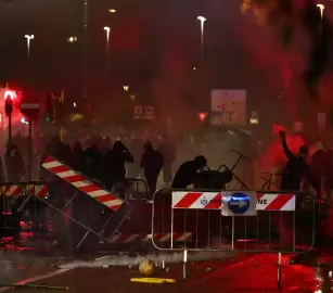 احتجاج في أوديني على مشاركة الاحتلال في تصفيات كأس العالم