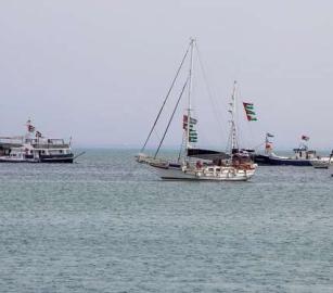 11 سفينة من "أسطول الصمود" تواصل إبحارها نحو غزة