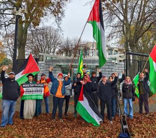 شريكة بالإبادة .. استمرار الاحتجاجات أمام السفارة الأمريكية في أيرلندا