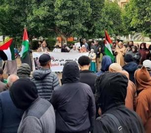 وقفة احتجاجية في المغرب رفضًا لاستمرار العدوان الصهيوني على غزة