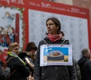 مظاهرة بمدريد تنديدًا بالدعم الأوروبي للاحتلال