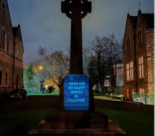 "لا توجد ليالٍ صامتة في فلسطين" أيرلندا تُضيء كنائسها برسالة تضامنية في ليلة الميلاد