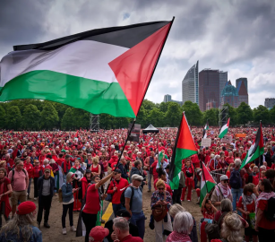 ربع مليون متظاهر في أمستردام يطالبون بوقف الإبادة في غزة