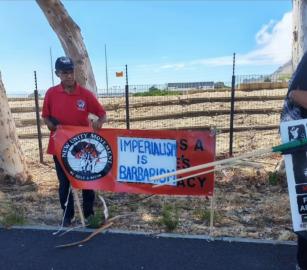 احتجاج أمام القنصلية الأمريكية في جنوب أفريقيا دعمًا لفلسطين