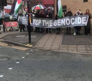 "قاطعوا إسرائيل" ..احتجاج أمام مقر حزب العمال الأسكتلندي في غلاسكو